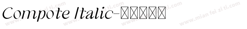 Compote Italic字体转换